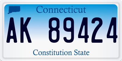 CT license plate AK89424