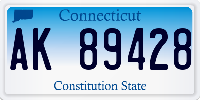 CT license plate AK89428