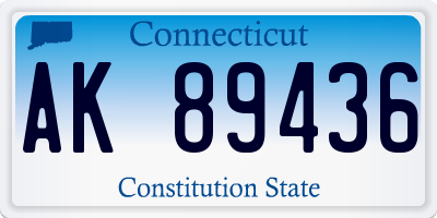 CT license plate AK89436