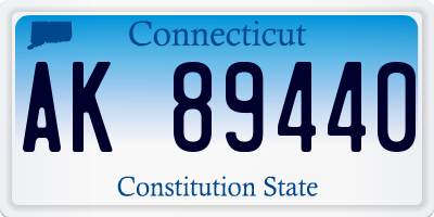 CT license plate AK89440