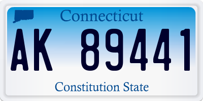 CT license plate AK89441