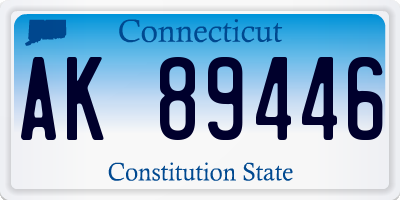 CT license plate AK89446
