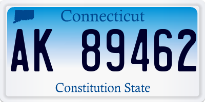 CT license plate AK89462