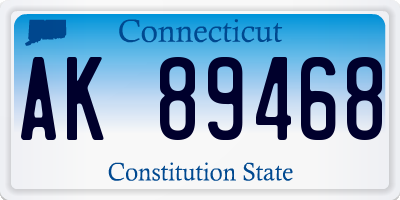 CT license plate AK89468