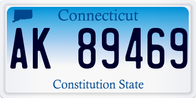 CT license plate AK89469