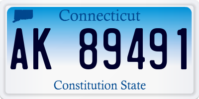 CT license plate AK89491