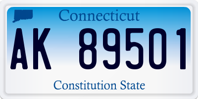 CT license plate AK89501