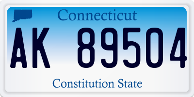CT license plate AK89504