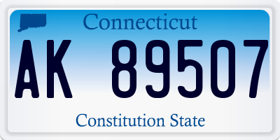 CT license plate AK89507
