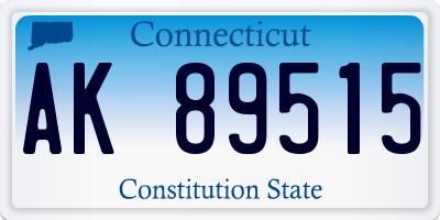 CT license plate AK89515