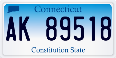 CT license plate AK89518