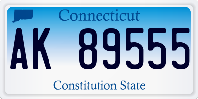 CT license plate AK89555
