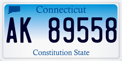 CT license plate AK89558