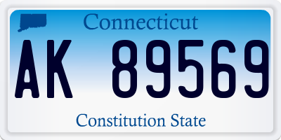 CT license plate AK89569
