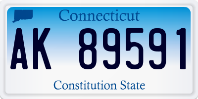 CT license plate AK89591