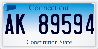 CT license plate AK89594
