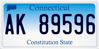 CT license plate AK89596