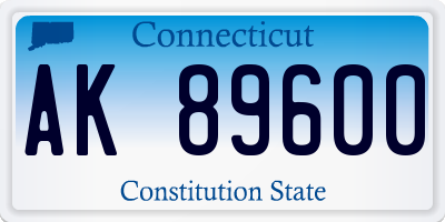 CT license plate AK89600