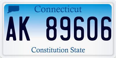 CT license plate AK89606