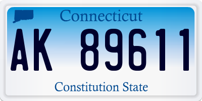 CT license plate AK89611