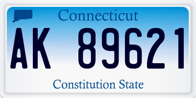 CT license plate AK89621