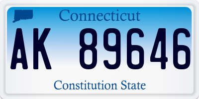 CT license plate AK89646