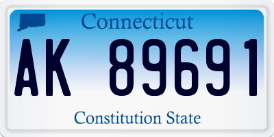 CT license plate AK89691