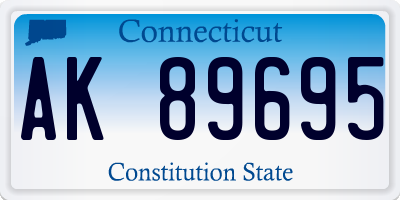 CT license plate AK89695
