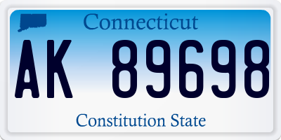 CT license plate AK89698