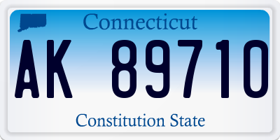 CT license plate AK89710