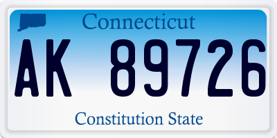 CT license plate AK89726