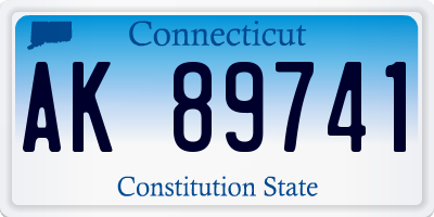 CT license plate AK89741
