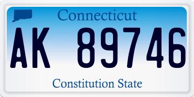 CT license plate AK89746