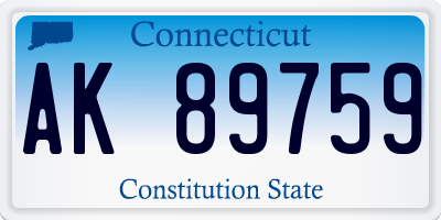 CT license plate AK89759