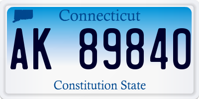 CT license plate AK89840