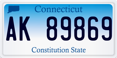 CT license plate AK89869