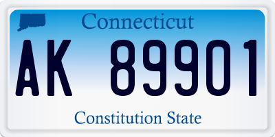 CT license plate AK89901