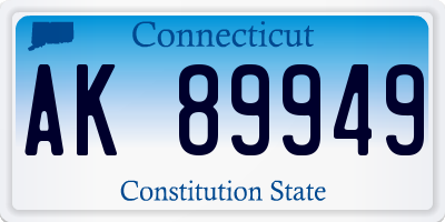 CT license plate AK89949
