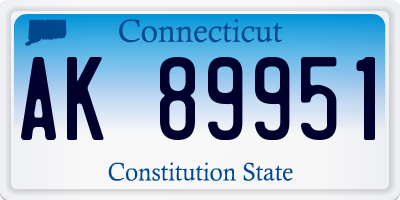 CT license plate AK89951