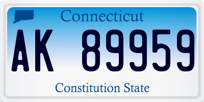 CT license plate AK89959