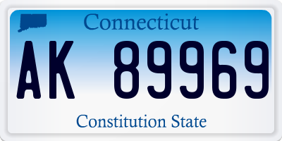 CT license plate AK89969