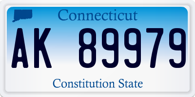 CT license plate AK89979