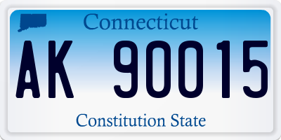 CT license plate AK90015