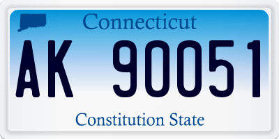 CT license plate AK90051