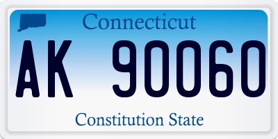 CT license plate AK90060
