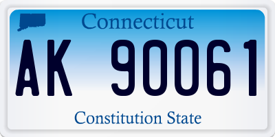 CT license plate AK90061