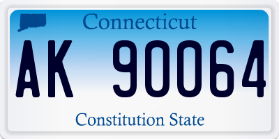 CT license plate AK90064