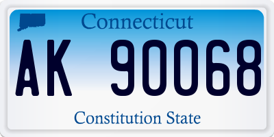 CT license plate AK90068