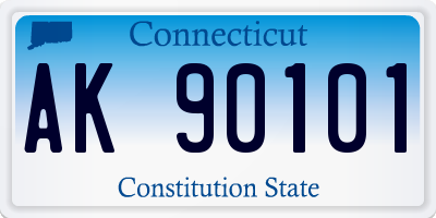 CT license plate AK90101