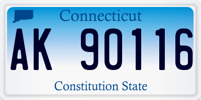 CT license plate AK90116
